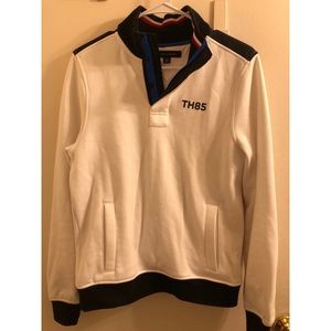 Tommy Hilfiger men’s white tommy 1/4 zip